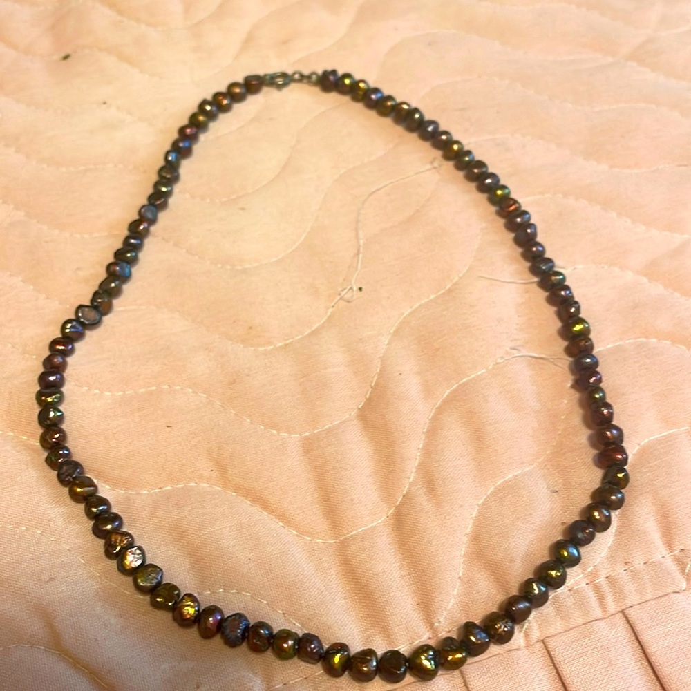 Brown pearl necklace